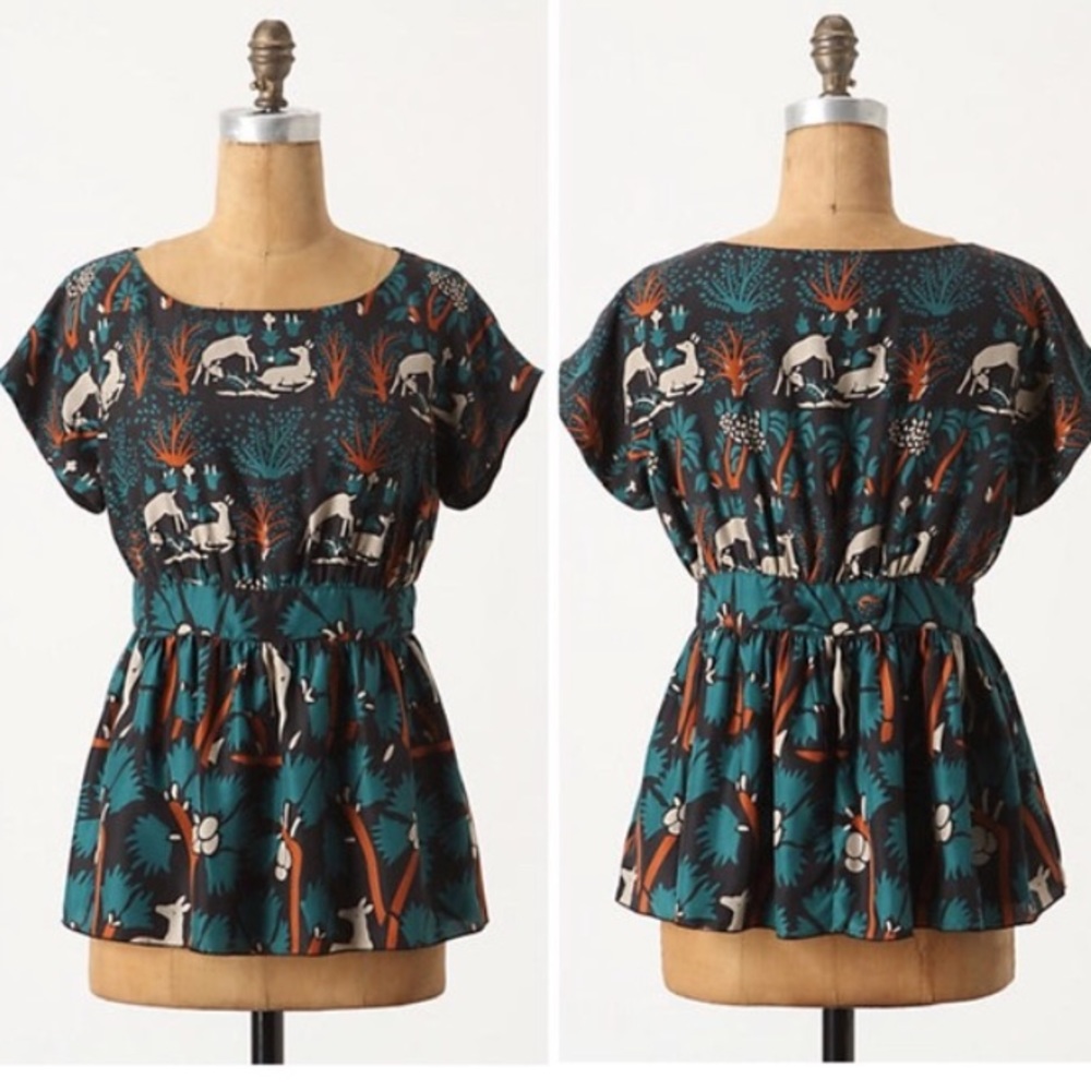 Anthropologie Anna Sui Roe Habitat top sz 6